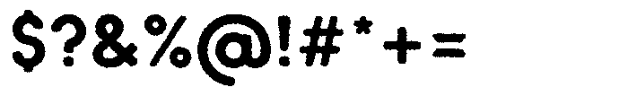 Verlo Round Rough Extra Bold Font OTHER CHARS