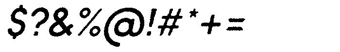Verlo Round Rough Italic Font OTHER CHARS