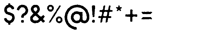 Verlo Round Rough Regular Font OTHER CHARS