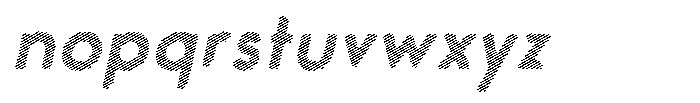 Verlo Round Scribe Bold Italic Font LOWERCASE
