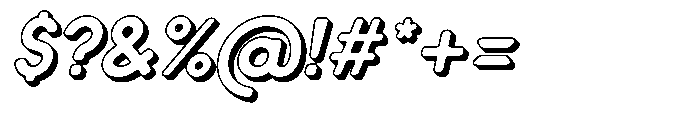 Verlo Round Shadow Bold Italic Font OTHER CHARS