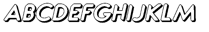Verlo Round Shadow Bold Italic Font UPPERCASE