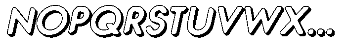 Verlo Round Shadow Bold Italic Font UPPERCASE