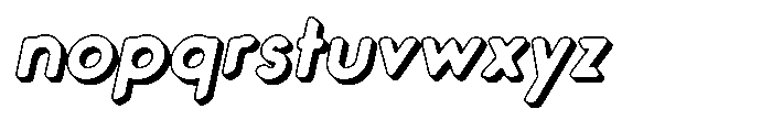 Verlo Round Shadow Bold Italic Font LOWERCASE