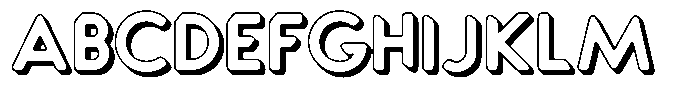 Verlo Round Shadow Bold Font UPPERCASE