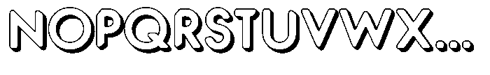 Verlo Round Shadow Bold Font UPPERCASE