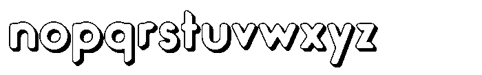 Verlo Round Shadow Bold Font LOWERCASE