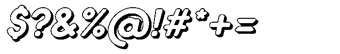 Verlo Round Shadow Extra Bold Italic Font OTHER CHARS