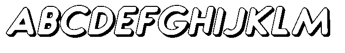 Verlo Round Shadow Extra Bold Italic Font UPPERCASE