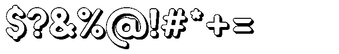 Verlo Round Shadow Extra Bold Font OTHER CHARS