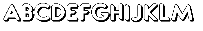 Verlo Round Shadow Extra Bold Font UPPERCASE
