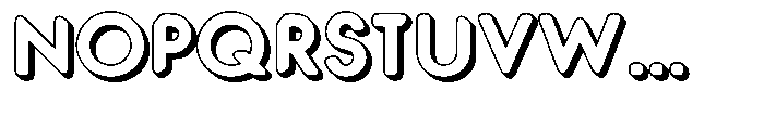Verlo Round Shadow Extra Bold Font UPPERCASE