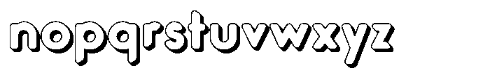 Verlo Round Shadow Extra Bold Font LOWERCASE