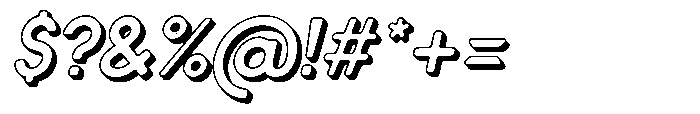 Verlo Round Shadow Italic Font OTHER CHARS