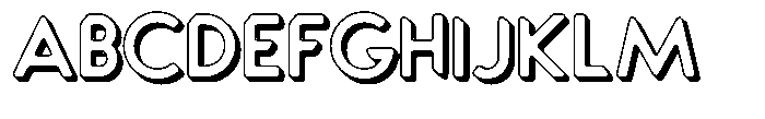 Verlo Round Shadow Regular Font UPPERCASE