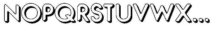 Verlo Round Shadow Regular Font UPPERCASE