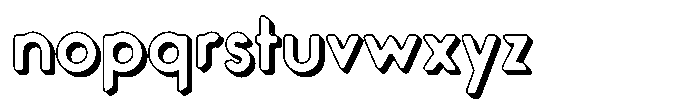 Verlo Round Shadow Regular Font LOWERCASE