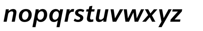 Vernacular Sans Demi Italic Font LOWERCASE