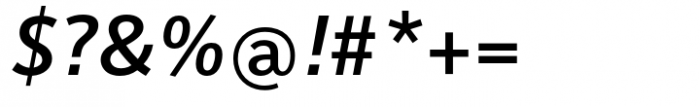 Vernacular Sans Medium Italic Font OTHER CHARS