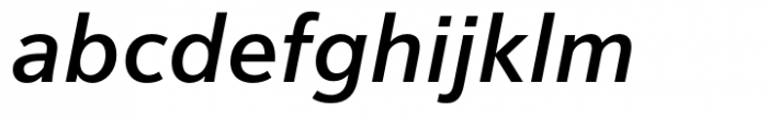 Vernacular Sans Medium Italic Font LOWERCASE