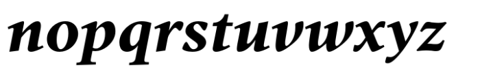 Vernacular Serif Black Italic Font LOWERCASE