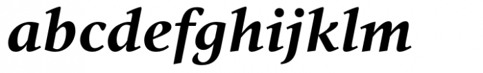 Vernacular Serif Bold Italic Font LOWERCASE