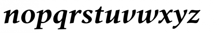 Vernacular Serif Bold Italic Font LOWERCASE