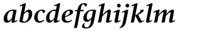 Vernacular Serif Demi Italic Font LOWERCASE