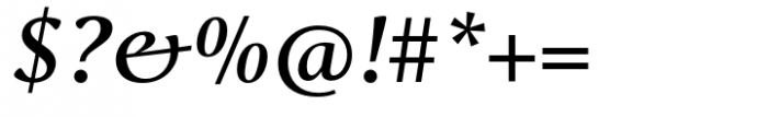 Vernacular Serif Medium Italic Font OTHER CHARS