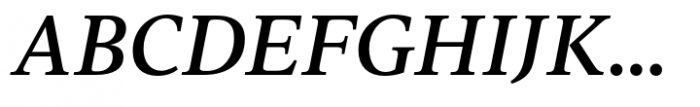 Vernacular Serif Medium Italic Font UPPERCASE
