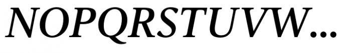 Vernacular Serif Medium Italic Font UPPERCASE