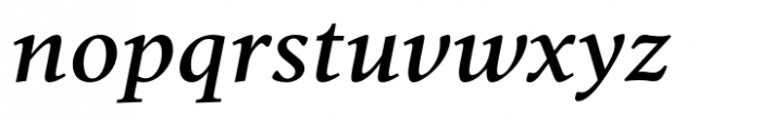Vernacular Serif Medium Italic Font LOWERCASE