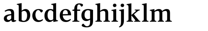 Vernacular Serif Medium Font LOWERCASE