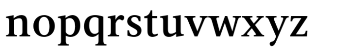 Vernacular Serif Medium Font LOWERCASE