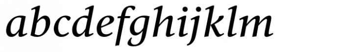 Vernacular Serif Roman Italic Font LOWERCASE