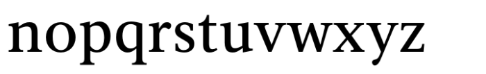 Vernacular Serif Roman Font LOWERCASE
