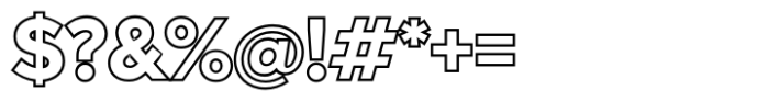 Versatile EP Outline Regular Font OTHER CHARS