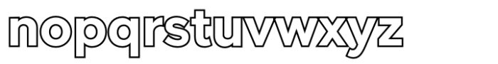 Versatile EP Outline Regular Font LOWERCASE
