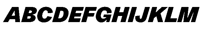 Version A Black Italic Font UPPERCASE