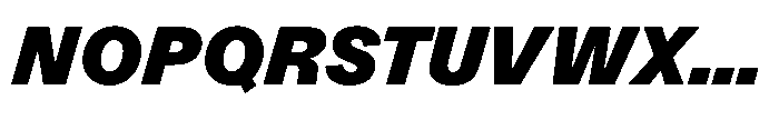 Version A Black Italic Font UPPERCASE