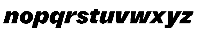 Version A Black Italic Font LOWERCASE