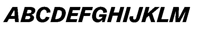 Version A Bold Italic Font UPPERCASE