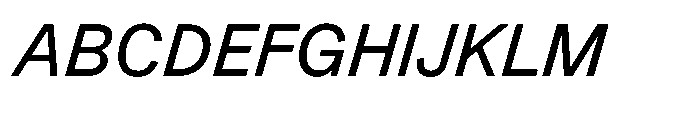 Version A Italic Font UPPERCASE