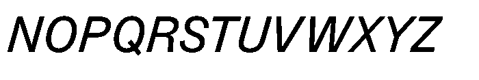 Version A Italic Font UPPERCASE