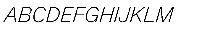 Version A Light Italic Font UPPERCASE
