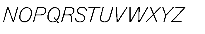 Version A Light Italic Font UPPERCASE