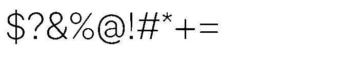 Version A Light Font OTHER CHARS