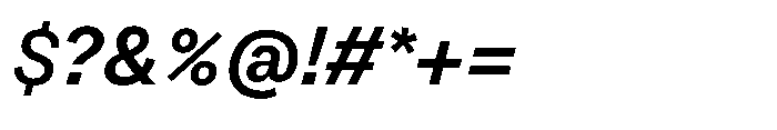 Version A Medium Italic Font OTHER CHARS