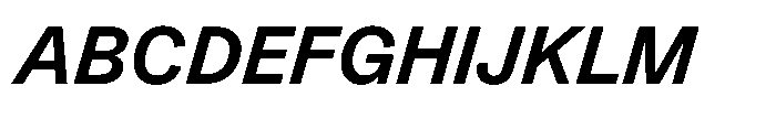 Version A Medium Italic Font UPPERCASE