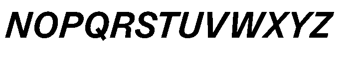 Version A Medium Italic Font UPPERCASE